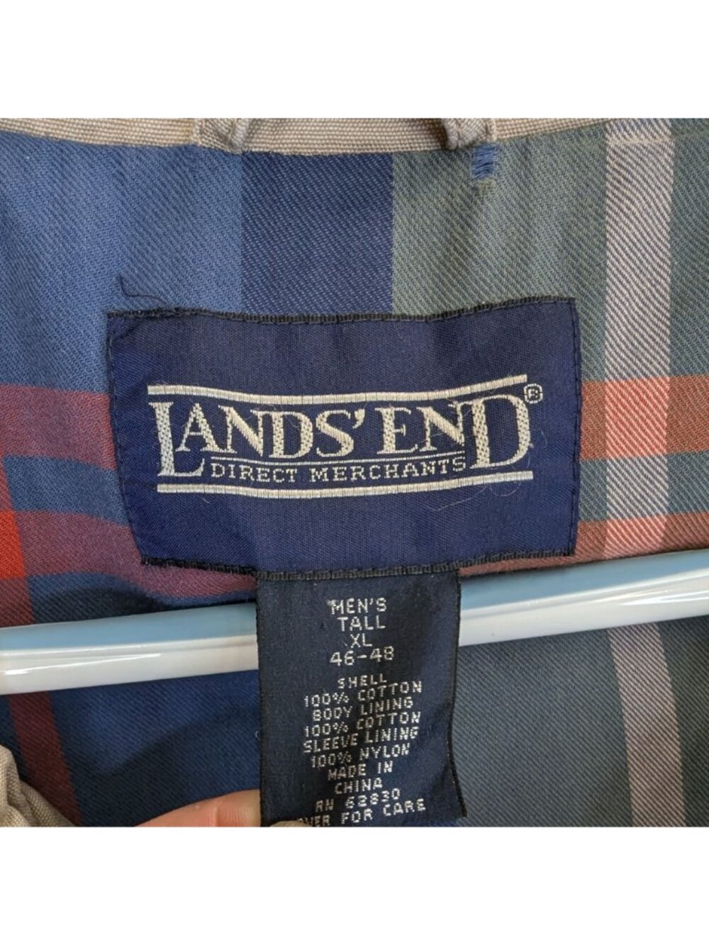 Lands End Mens XL Tall Canvas Barn Coat Flannel Lined Chore Jacket Workwear XLT - Picture 8 of 12